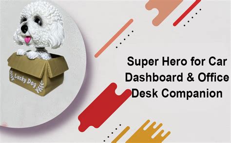 Harshad™ Super Cute White Dog Bobblehead for Car Dashboard and Office ...