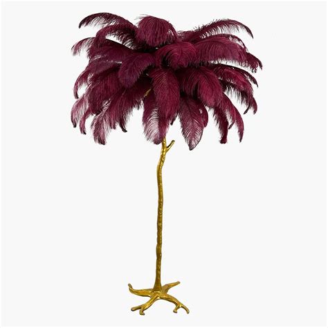 Luxury Ostrich Feather Floor Lamp, 16 Colors/Resin | VAXLAMP