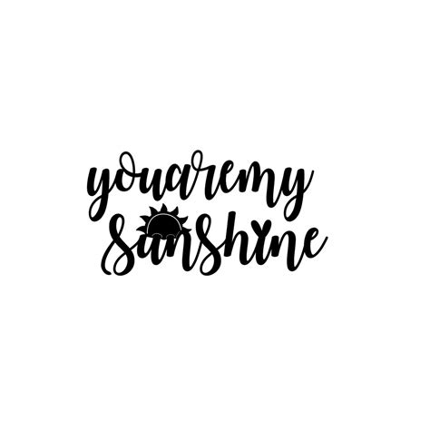 "You Are My Sunshine" Black Engineered Wood Wall Art Cutout, Ready to ...