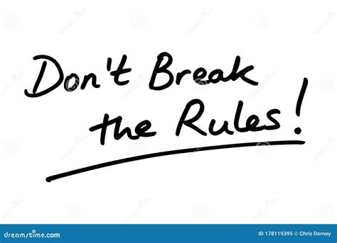 Dont Break the Rules stock illustration. Illustration of healthcare ...