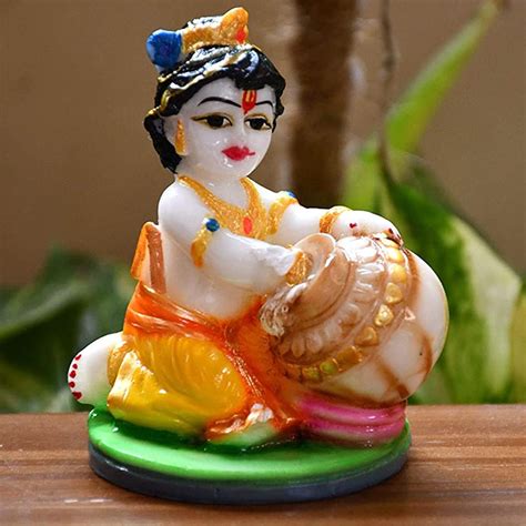 Buy Saugat Traders Laddu Gopal Idol for Home Decor - Makhan Chor ...