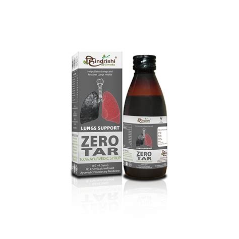 Buy Hindrishi Ayurveda Zero Tar Syrup for Lungs detox - Reduces Tar ...