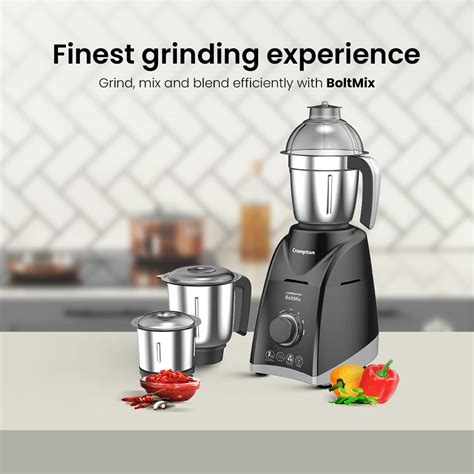 Shop Crompton Boltmix 750W, Mixer Grinder, 3 Jars Mixer Grinder and ...