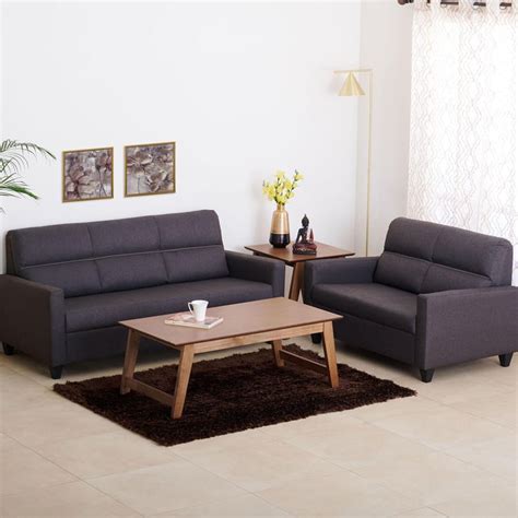 Buy Helios Clary Nxt Fabric 3+2 Seater Sofa Set - Brown from Helios by ...