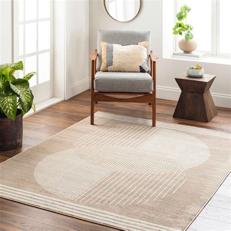 Livabliss 7 X 9 (ft) Medium Brown Indoor Geometric Area Rug FSA2374-679 ...