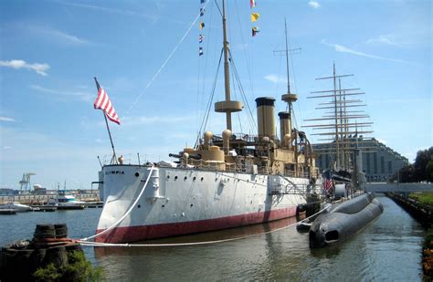 USS Olympia C-6. Admiral Dewey's flagship that led the fleet into ...