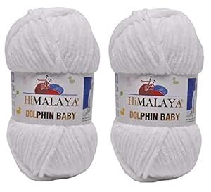 (80301) - Himalaya Dolphin Baby Yarn 100% MicroPolyester Lot of 2 skn ...