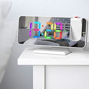 Buy ThreeH Plastic Projector Alarm Clock with 11 RGB Colors Changing ...
