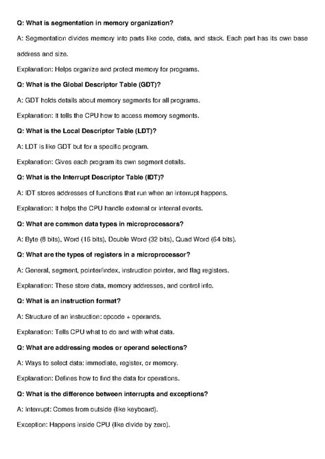 Oral Exam Questions and Answers - Q: What is segmentation in memory ...