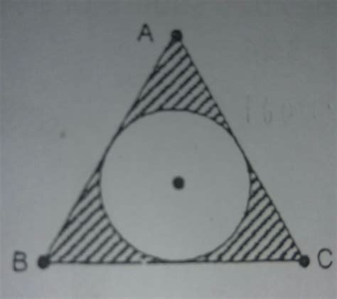 A circle inscribed in an equilateral triangle. If the circumference of ...