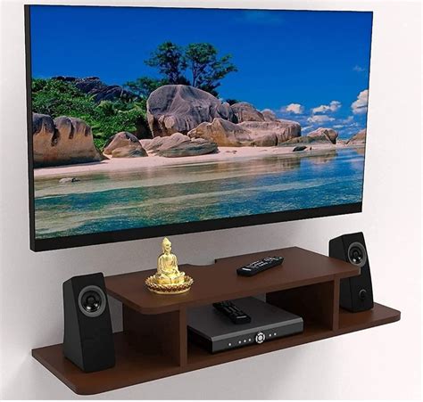 WOODIFY TV Entertainment Unit Set Top Box Stand Wall Mounted Shelf ...