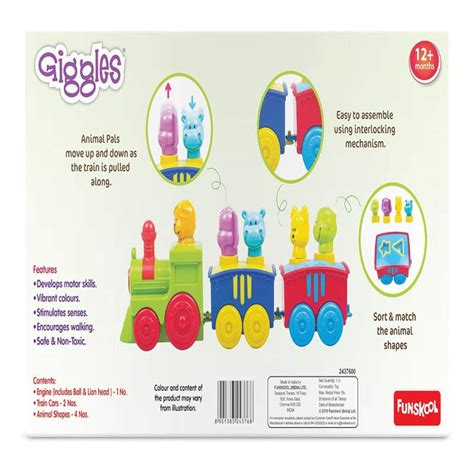 Giggles 2 In 1 Colourful Animal Pull Along Toy Train — Toycra