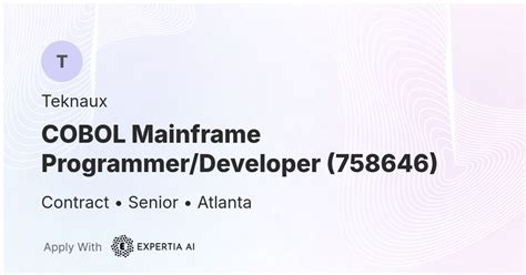 COBOL Mainframe Programmer/Developer (758646) Job | Atlanta | Senior