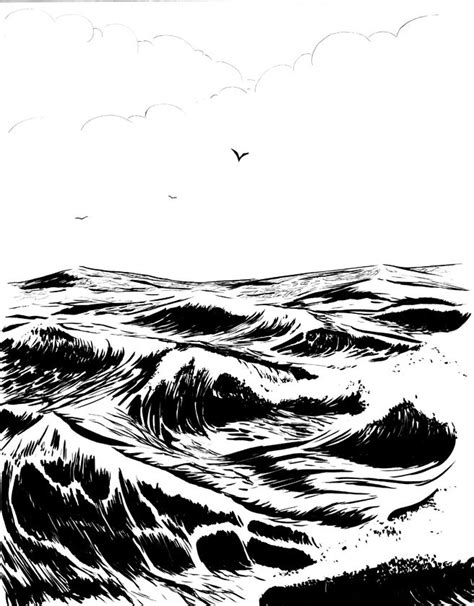ink drawing water