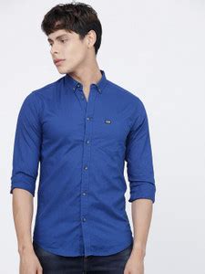 The Indian Garage Co. Men Solid Casual Blue Shirt - Buy The Indian ...