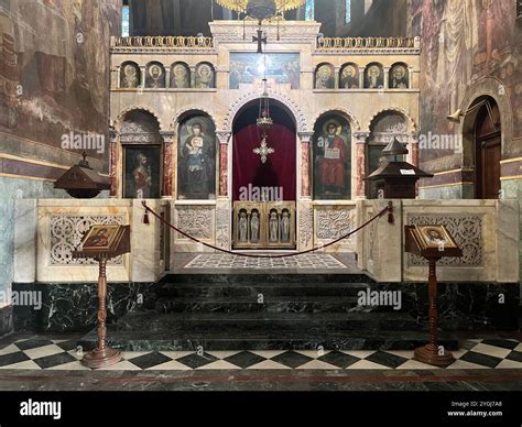 church, interior, St. Alexander Nevsky, Patriarchal, Orthodox, cathedral, Sofia Bulgaria ...