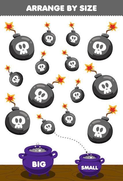 Education game for children arrange by size big or small put it in the ...