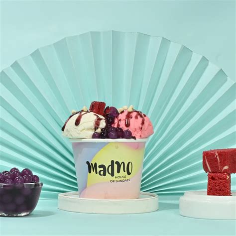 Red Velvet & Blueberry Boba Sundae | No.1 Ice Cream Sundaes – Madno