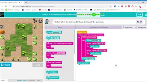 Image result for Code.org Lesson 19 Harvesting with Conditionals