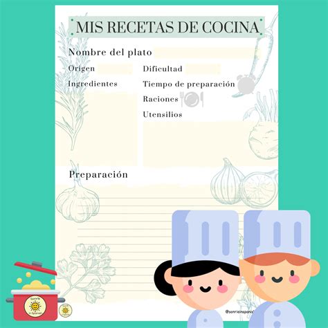 Recipes in Spanish templates. Recetas en español plantillas. Comida ...