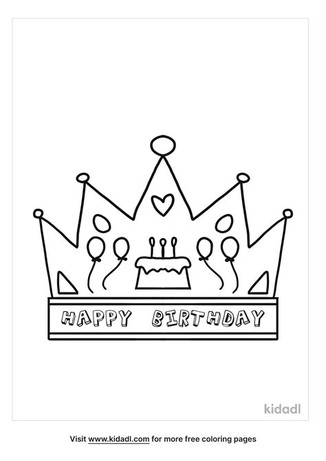 Birthday Crown Printable Happy Certificate Crowns Template Boy Coloring ...