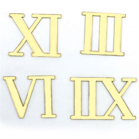 Acrylic Roman Numerals (3, 6, 9 & 12) - Gold – SATYAM STATIONERS