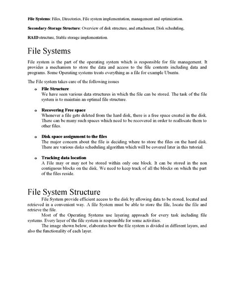 Operating systems Unit 4 part 2 - Studocu