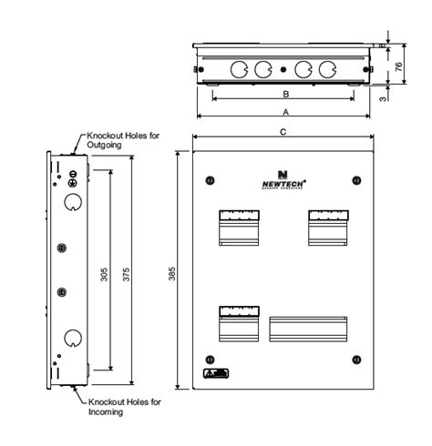 TPN Single Door MCB Distribution Board Manufacturers | TPN Single Door ...