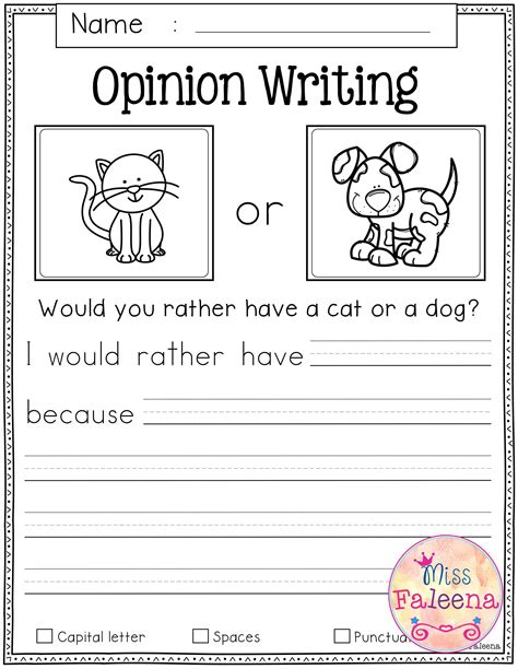 First Grade Writing Prompts Printables