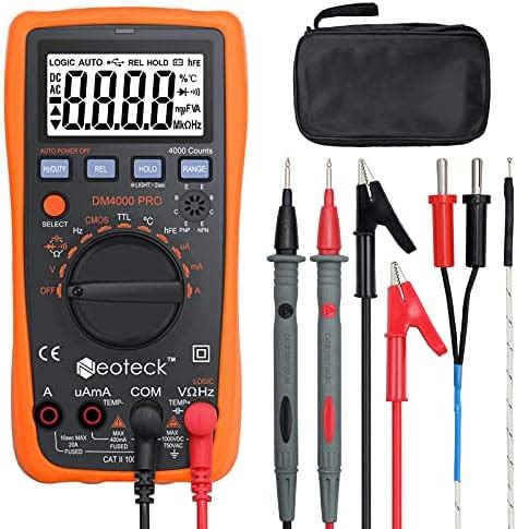 Neoteck Auto Manual Ranging Multimeters 4000 Counts Digital Multimeter ...