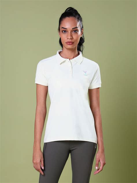 Women Slim Fit Polo T-shirt with Matpiq