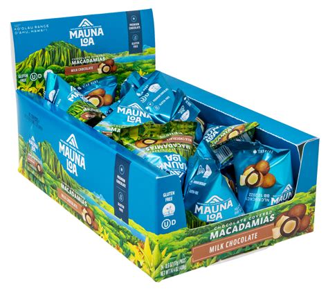 Mauna Loa Macadamia Nut Sample Size Pouch 0.6oz - Milk Chocolate 24 Pack