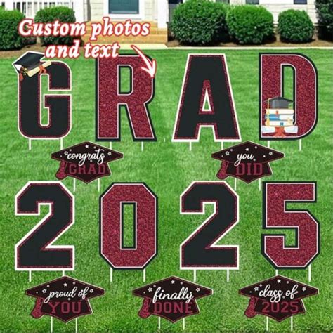 13PCS Funny Graduation Flags, Custom Flags For Graduation, Customizable ...