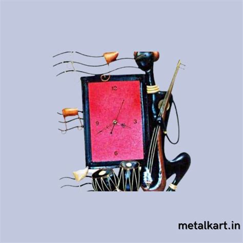 Tabla Sarangi Musical arena wall clock ( 20 x 18 Inches) - Punam ...