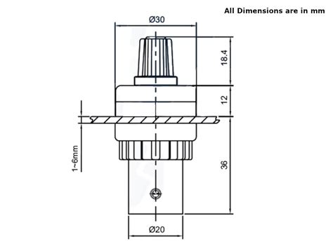 Probots LA42DWQ-22 10K Industrial Rotary Potentiometer Buy Online India