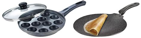 Buy Prestige Omega Deluxe Granite Aluminium Flat Dosa Tawa, (Black, 30 ...