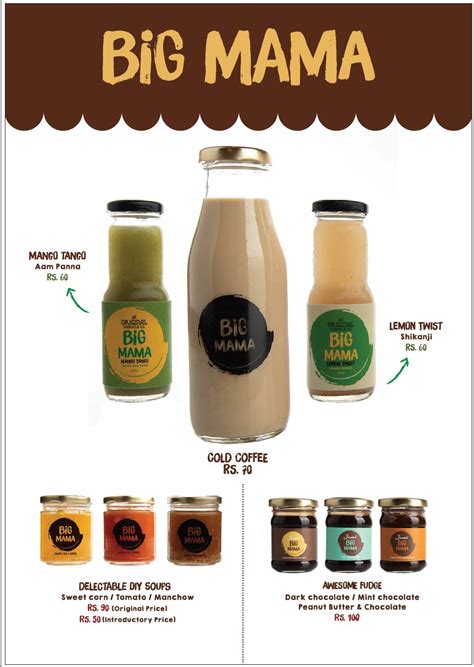 Menu at BiG MAMA, Gurugram