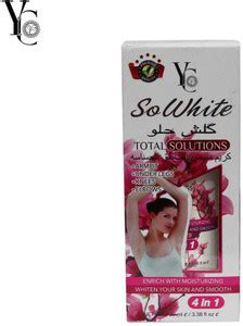 YC So White Total Solutions cream lightening Armpit, underlegs, knees ...