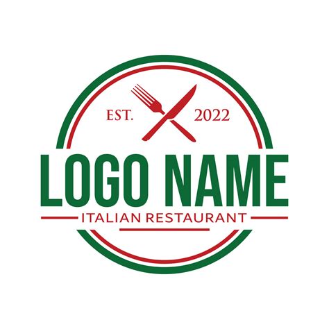 Italian food vector logo design illustration, italian restaurant logo badge design icon template ...