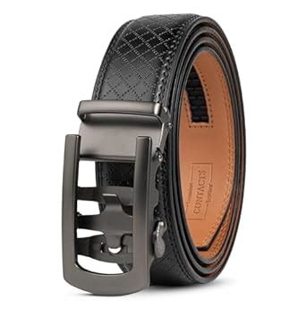 Buy Contacts Genuine Leather Automatic Ratchet Belt for Men – Classic ...