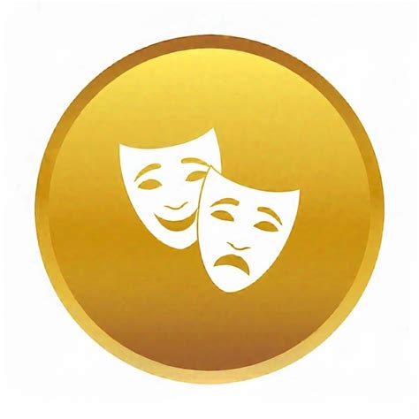 Two faces with faces on a gold background | Premium AI-generated vector
