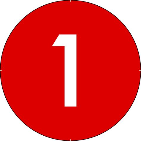 Red Number 3 Circle