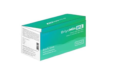 BriyoMin B12 - Bioctive Vitamin B12 500 mcg (as Methylcobalamin), with ...