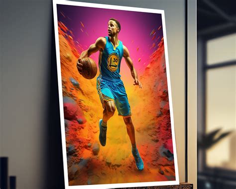 Steph Curry Poster Stephen Curry Poster Basketball Wall Art Ai ...