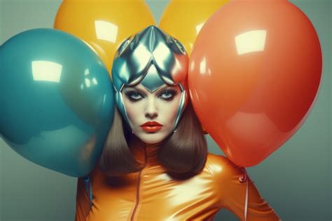 Portrait de femme avec un costume de super-héros cool | Image générée à ...