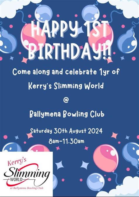 🎉Kerrys Slimming World turns 1🎉, Ballymena Bowling Club, 30 August 2025 ...