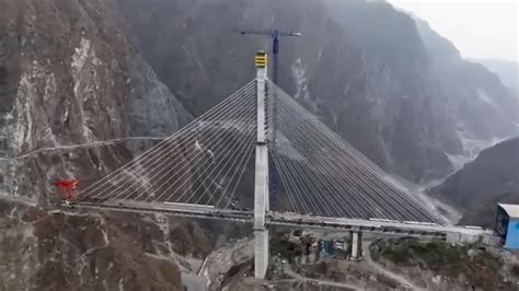 India's first cable-stayed rail bridge on Anji river in J-K near ...