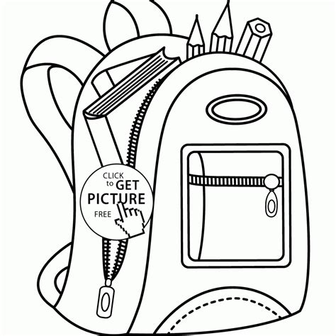 Printable Backpack Coloring Page | Plan Your Year Easily!