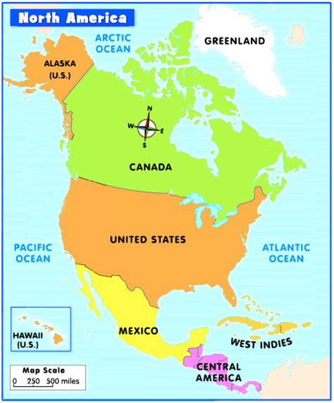 Countries and Capitals of North America Diagram | Quizlet