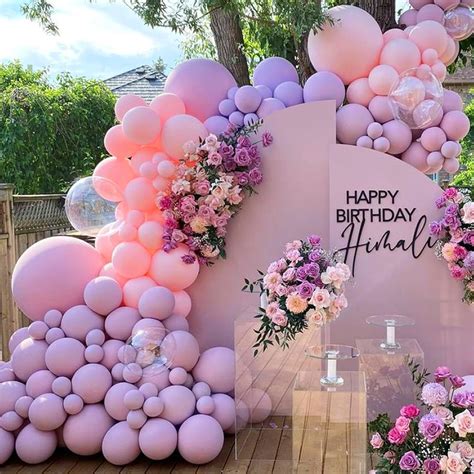 ITAF Pink & Purple Pastel Balloons For Birthday/Anniversary/Engagement ...